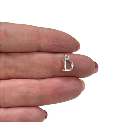 Silver Plated Brass Initial Charms