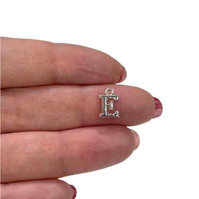 Silver Plated Brass Initial Charms