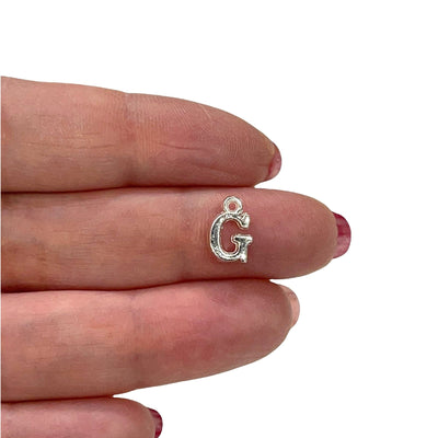 Silver Plated Brass Initial Charms