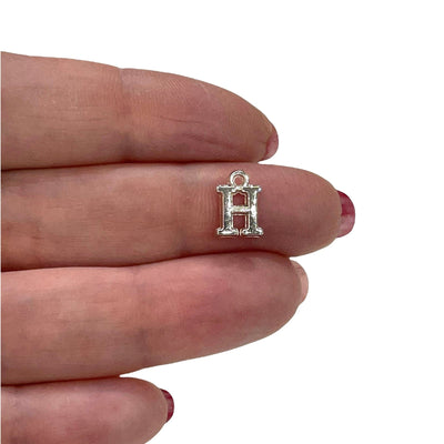 Silver Plated Brass Initial Charms