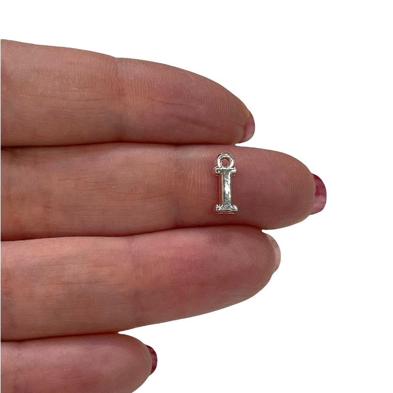 Silver Plated Brass Initial Charms