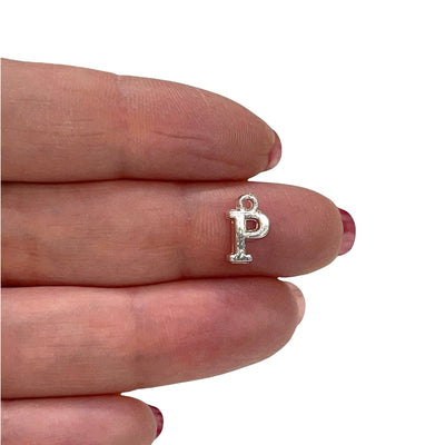 Silver Plated Brass Initial Charms