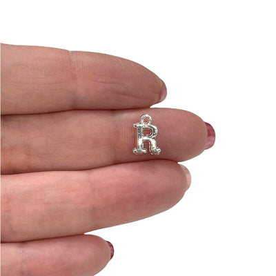 Silver Plated Brass Initial Charms