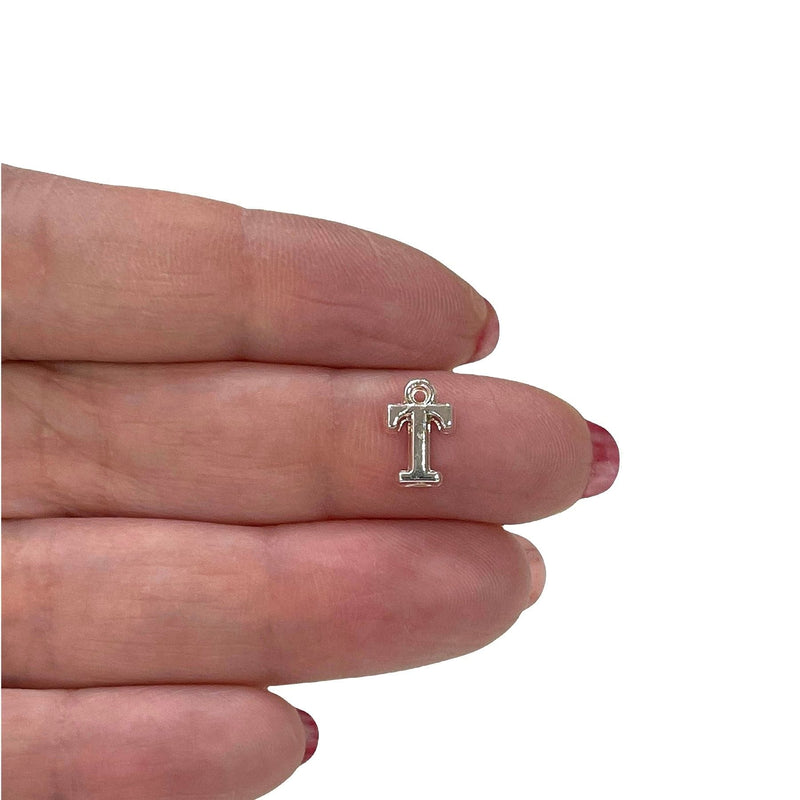 Silver Plated Brass Initial Charms
