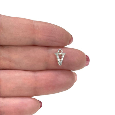 Silver Plated Brass Initial Charms