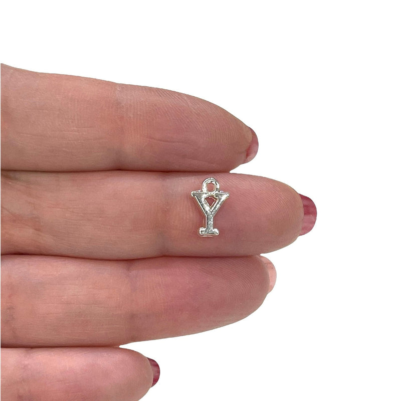 Silver Plated Brass Initial Charms