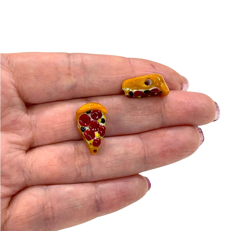 Hand Made Murano Glass Pizza Slice Charm