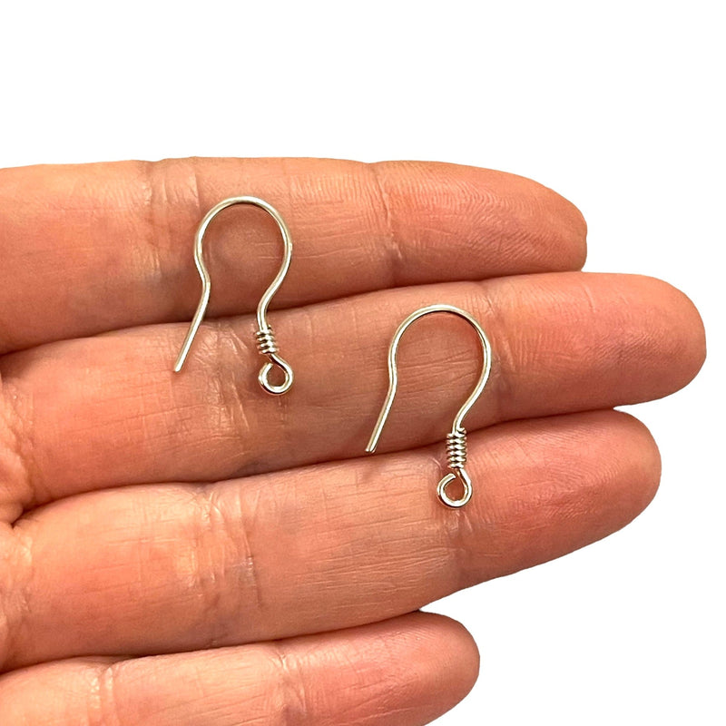 Sterling Silver Earring Hooks, 925 Sterling Silver Earring Wires, 1 pair in a pack