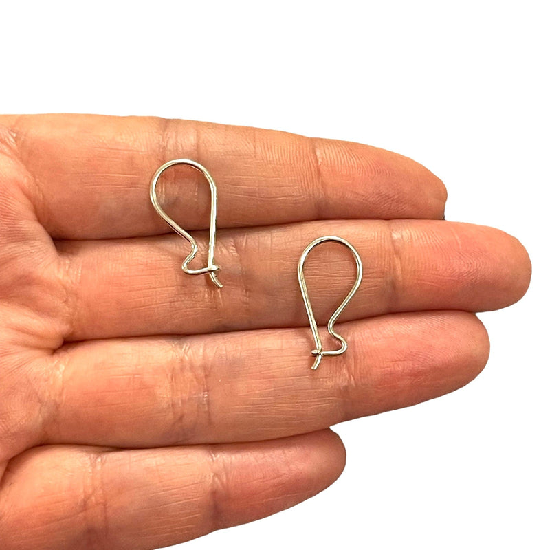 Sterling Silver Earring Hooks, 925 Sterling Silver Earring Wires, 1 pair in a pack