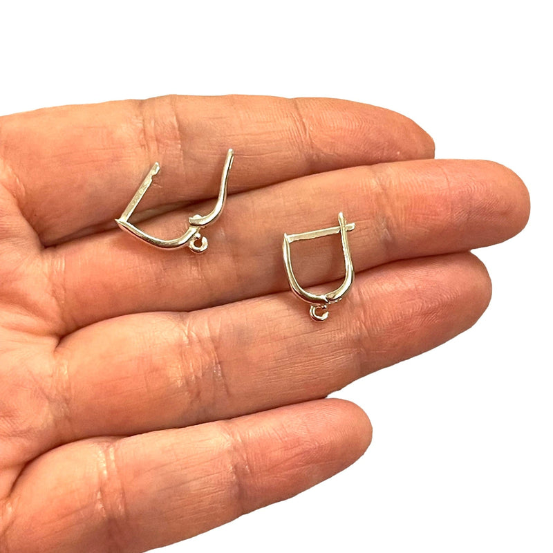 Sterling Silver Lever Back Earring, 925 Sterling Silver Earrings with Open Loop