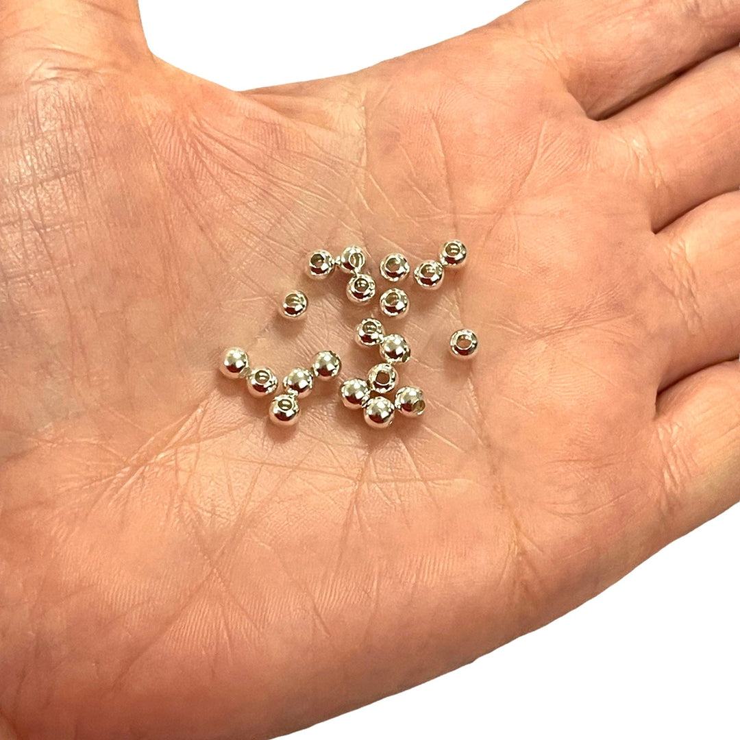 Sterling Silver 4mm Spacer balls, 925 Sterling Silver 4mm Balls, 10 pcs in a pack