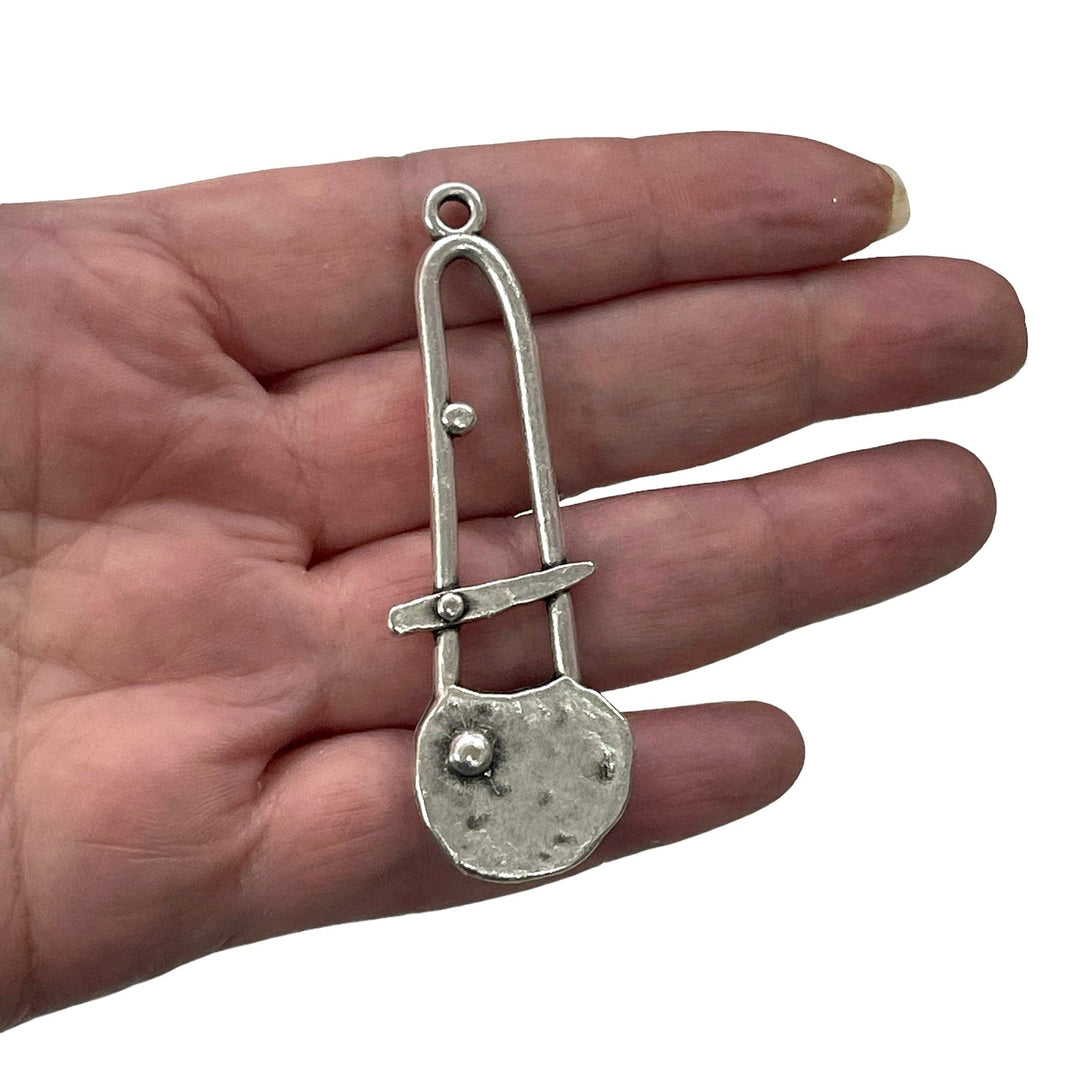 Antique Silver Plated Rustic Dangle Charm