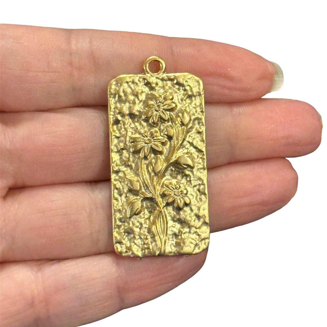 Matte Gold Plated Flower Pendant