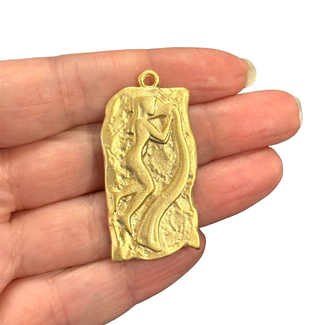Matte Gold Plated Water-Bearer Pendant