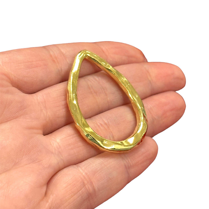 24Kt Gold Plated Large Drop Pendant
