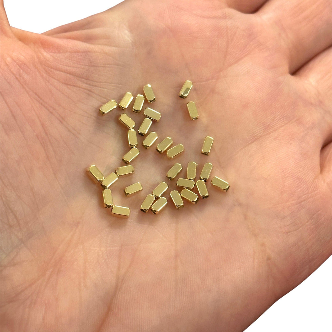 24Kt Gold Plated Brass Spacer Tubes, 4mm 24Kt Gold Spacer Tube,50 pcs in a pack