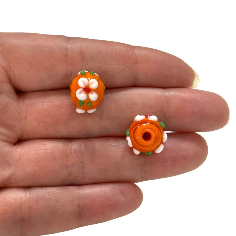 Hand Made Orange BloomBeads
