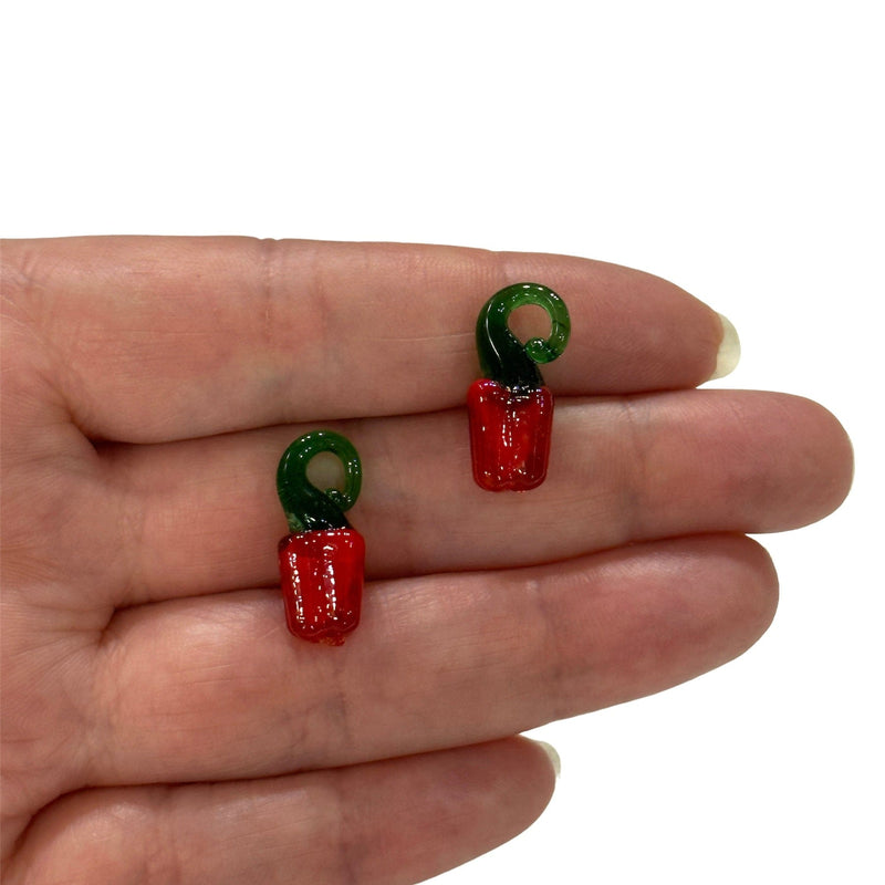 Hand Made Glass Californian Wonder Charms, 2 Pcs in a pack