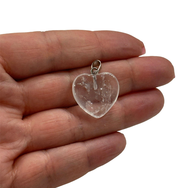 Crystal Quartz Heart Pendant