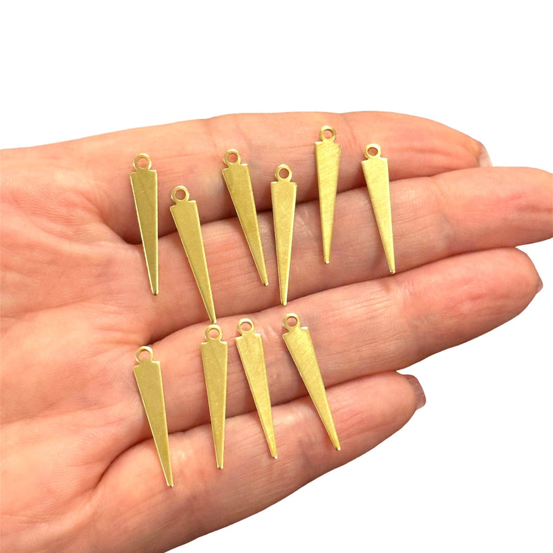 Raw Brass Triangle Charms,10 pcs in a pack