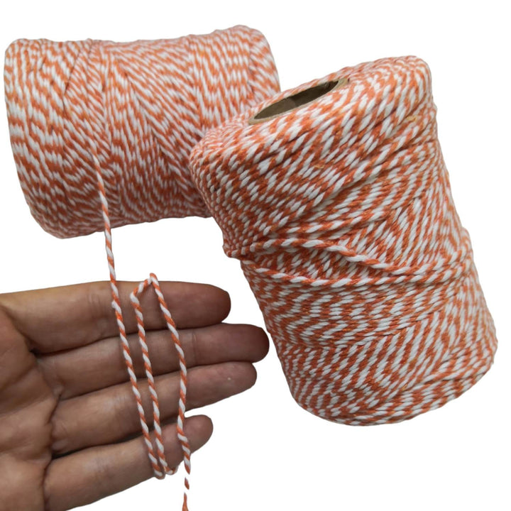 Bracelet Cord, Orange&amp;White Cotton Bracelet,Jewellery Making Cord