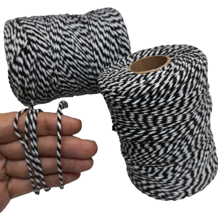 Bracelet Cord, Black&amp;White Cotton Bracelet,Jewellery Making Cord