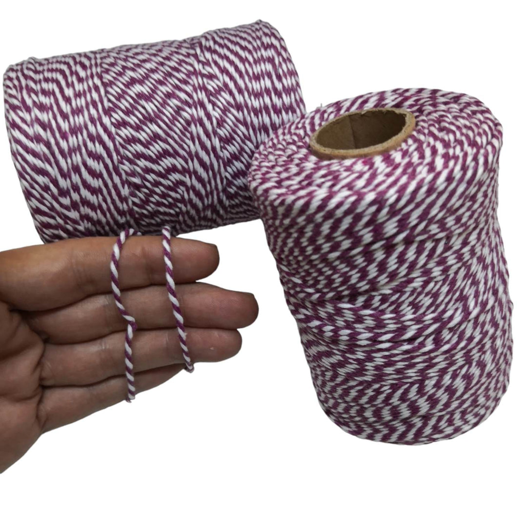 Bracelet Cord, Burgundy&amp;White Cotton Bracelet,Jewellery Making Cord