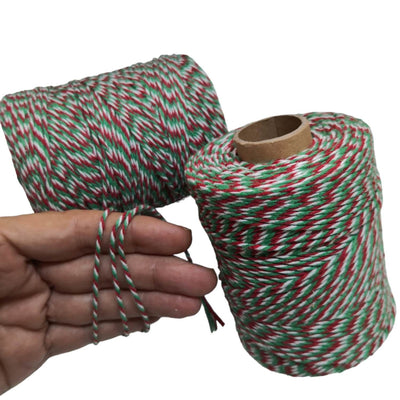 Cordon de bracelet Martenitsa, cordon de bracelet Martenitsa en coton rouge et blanc, 10 mètres