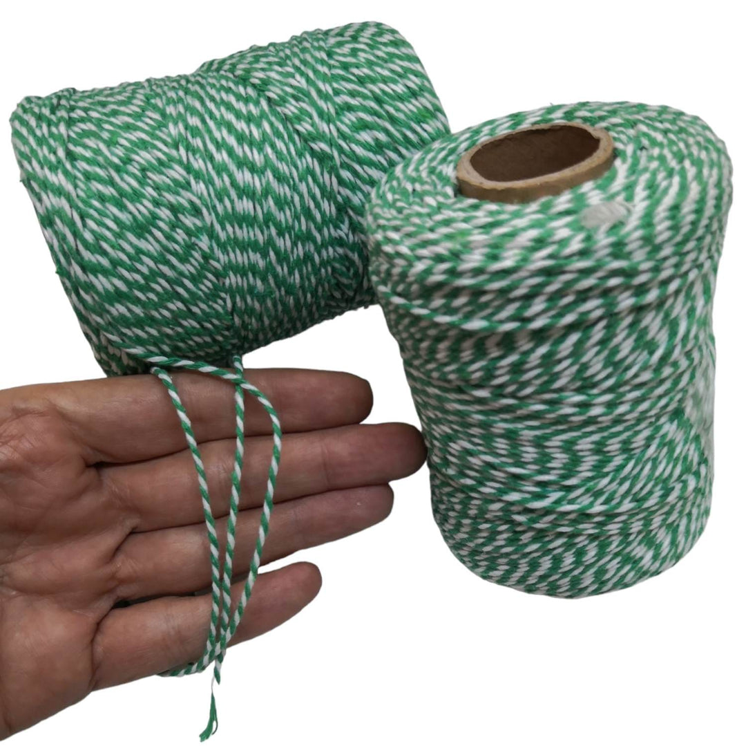 Bracelet Cord, Green&amp;White Cotton Bracelet,Jewellery Making Cord