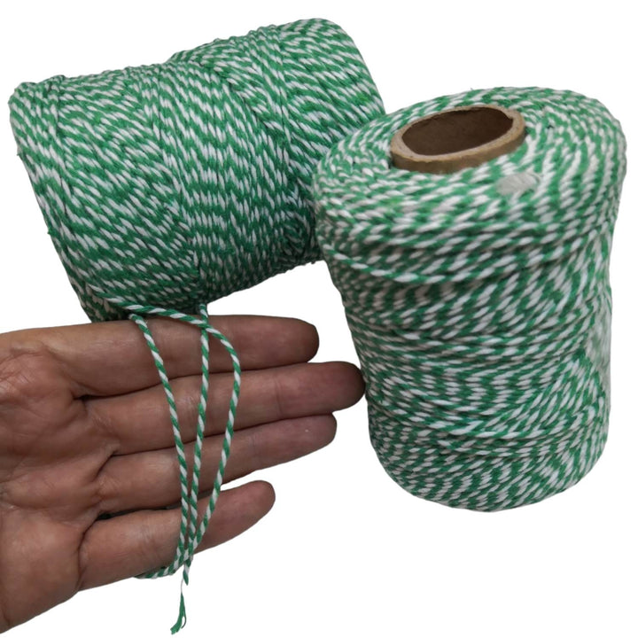 Bracelet Cord, Green&amp;White Cotton Bracelet,Jewellery Making Cord