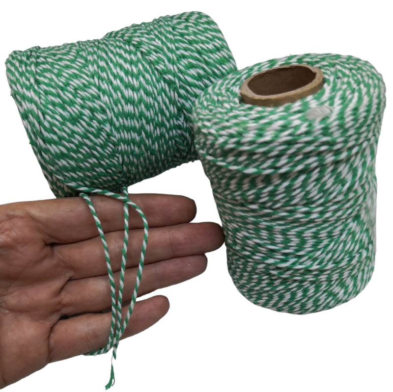 Bracelet Cord, Green&White Cotton Bracelet,Jewellery Making Cord