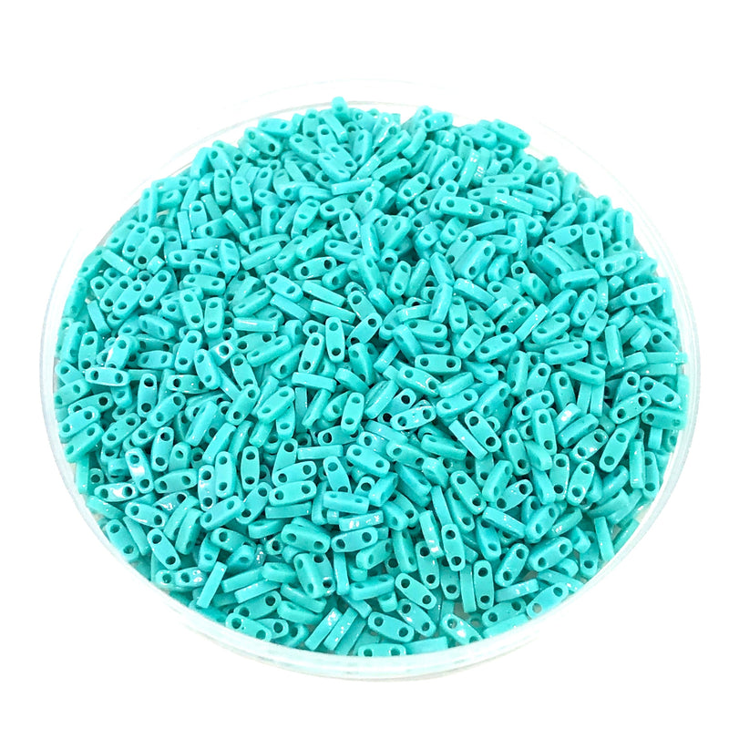 Miyuki Quarter Tila Beads 0412  Opaque Turquoise Green,