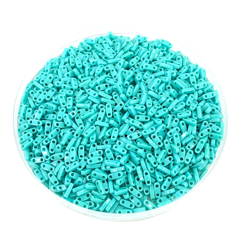 Miyuki Quarter Tila Beads 0412 Vert Turquoise Opaque,
