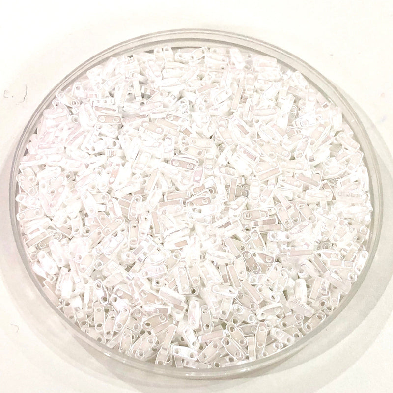 Miyuki Quarter Tila Beads 0420 White Pearl Ceylon,