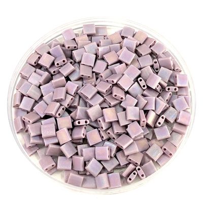 Miyuki Tila Beads TL0410FR Opaque Mauve AB Matted,