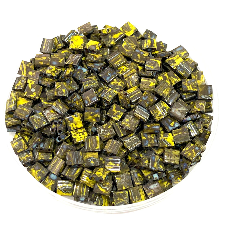 Miyuki Tila Beads TL4519 Picasso Opaque Yellow,