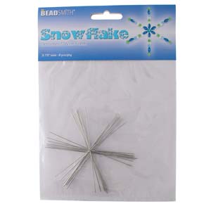 Christmas Snowflake Ornament Wire Form Set Assorted Pack of 3.75&