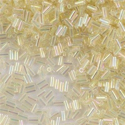 Miyuki Bugles size 3mm 2442 Transparent Crystal AB 10 grams.
