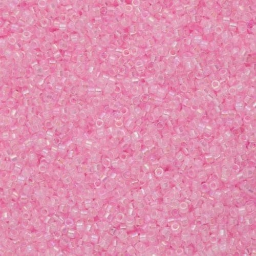 DB0055 Lined Pale Pink AB, Miyuki Delica 11/0