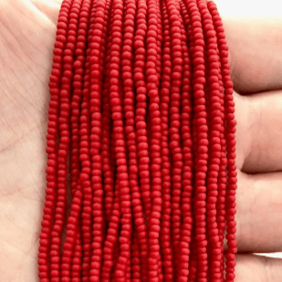 Preciosa Seed Beads 11/0 Rocailles-Round Hole-93170-Opaque Red Coral-PRCS11/0-37
