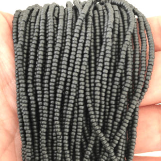 Preciosa Coated Seed Beads 11/0 Rocailles-Round Hole-28918-Brown Pearl Dyed Black-PRCS11/0-21