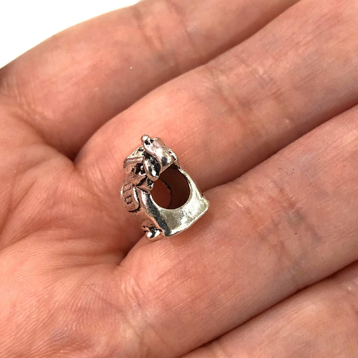 Silver Elephant Pandora Charms, 15x9 mm Silver Elephant Pandora Spacers, 10 pcs in a pack
