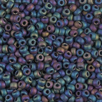 Miyuki Seed Beads 8/0 Matted Multi Iris , 0401FR