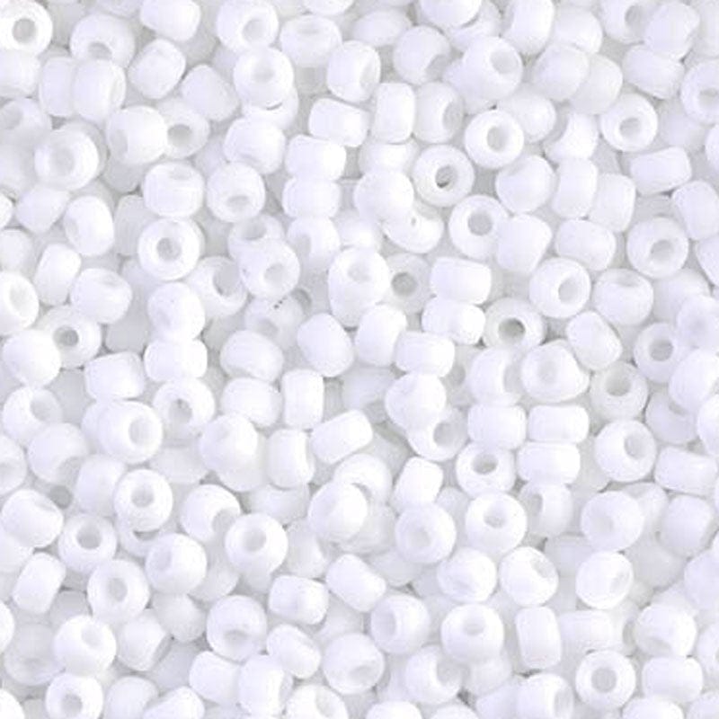 Miyuki Seed Beads 8/0 White Opaque Matted , 0402F