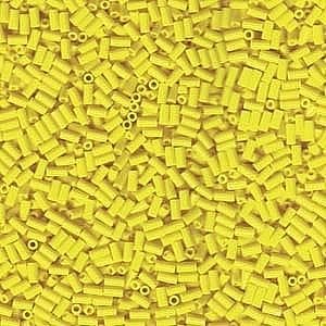 Miyuki Bugles size 3mm 0404 Opaque Yellow 10 grams. Yellow bugles 3mm, Opaque Yellow bugles 3mm