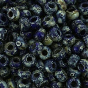 Miyuki Seed Beads 6/0 Picasso Opaque Cobalt, 4518