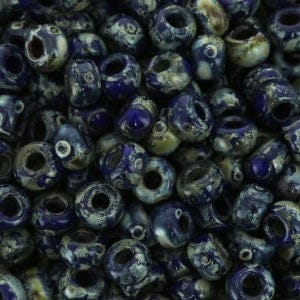 Miyuki Seed Beads 6/0  Picasso Opaque Cobalt, 4518 £3