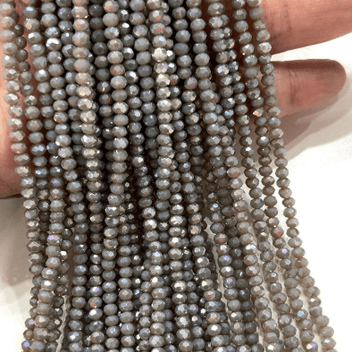 3mm Crystal faceted rondelle - 150 pcs -3mm - full strand - PBC3C63, Crystal Beads,Beads, glass beads, beads crystal rondelle beads £1.5