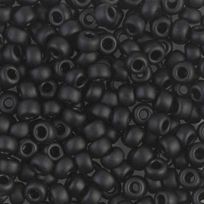 Miyuki Seed Beads 6/0  Black Matted , 0401F £2.25