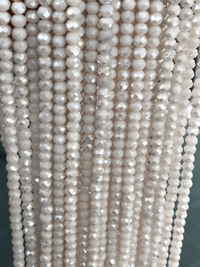 Crystal faceted rondelle - 150 pcs -4 mm - full strand - PBC4C69, Crystal Beads,Beads, glass beads, beads £1.5